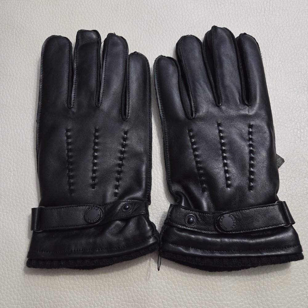 NWB - Rudsak Men's Bernard Sheepskin Leather Gloves Gift Box - Size L-XL